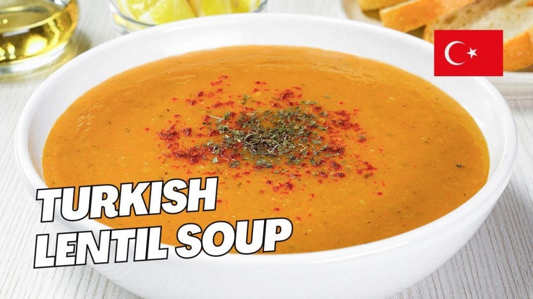 Turkish LENTIL SOUP — Ezogelin Corbasi. Recipe by Always Yummy!