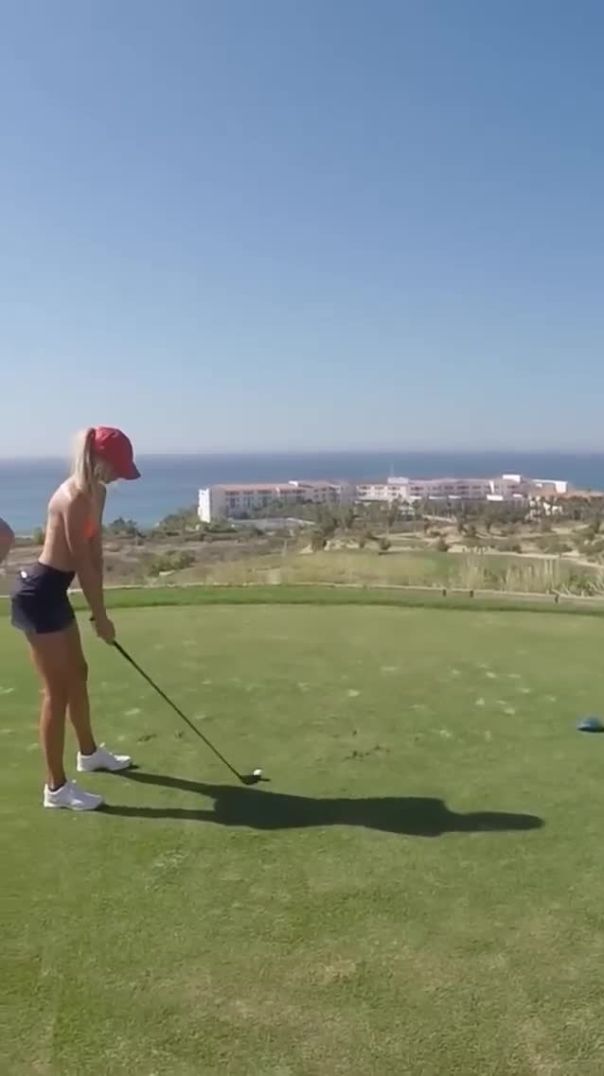 Amazing Golf Swing you need to see | Golf Girl awesome swing | Golf shorts