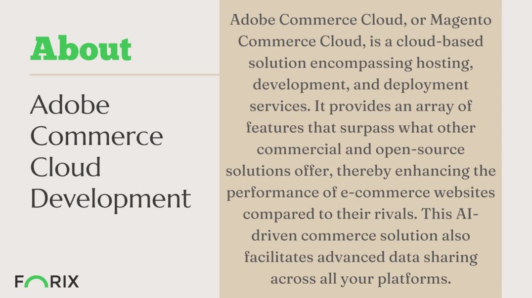 ⁣Finest Adobe Commerce Cloud Development Services by Forix