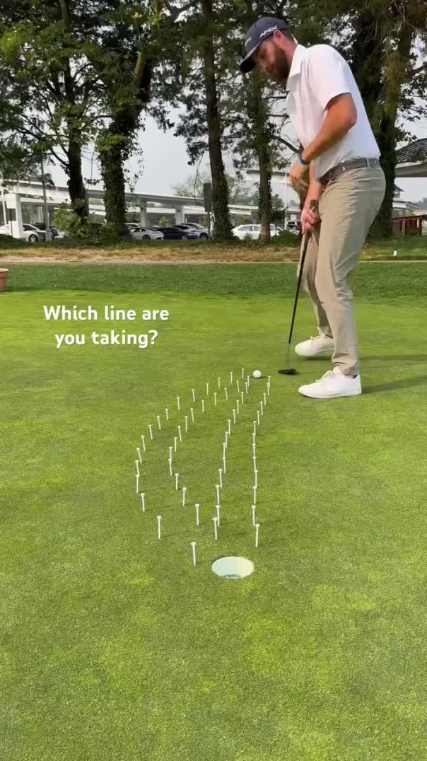 Great Putting Drill to Show Different Lines Based on Speed #shorts #golf