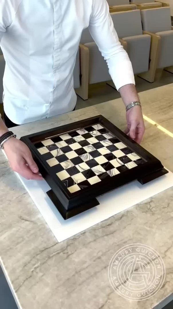 The Chessboard Game! ♟ A delicious triple chocolate cake in disguise. 🍫
