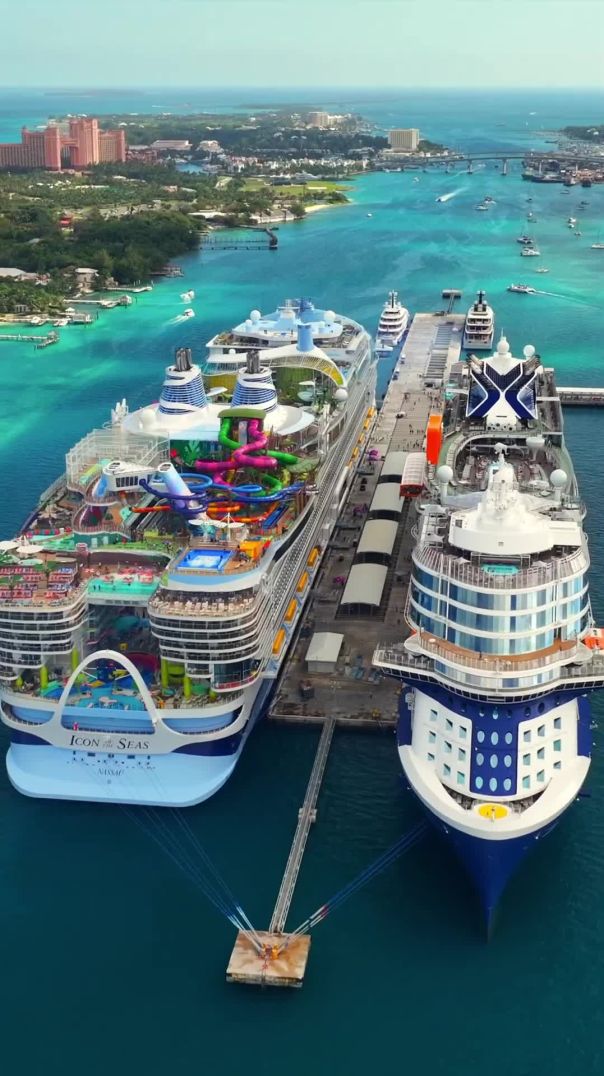 Icon and Beyond meet in Nassau 🚢🚢 #cruiselife