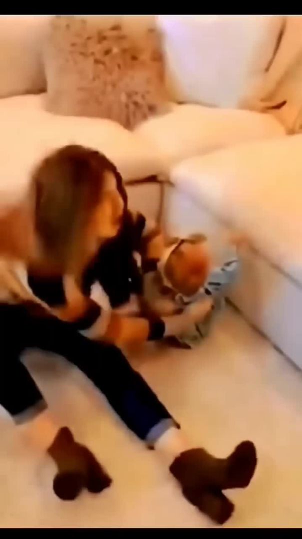 Try not to laugh with these adorable babies 🥰 #funnyvideo