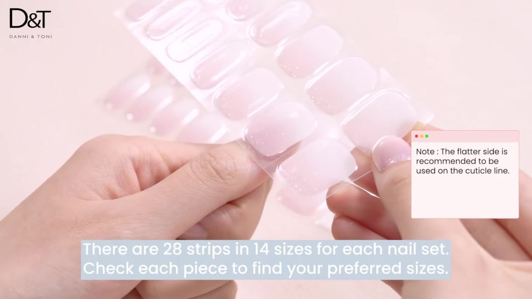 ⁣SEMI CURED GEL NAIL STRIPS APPLICATION TUTORIAL AND TIPS FROM DANNI & TONI, LEARN HOW TO HERE