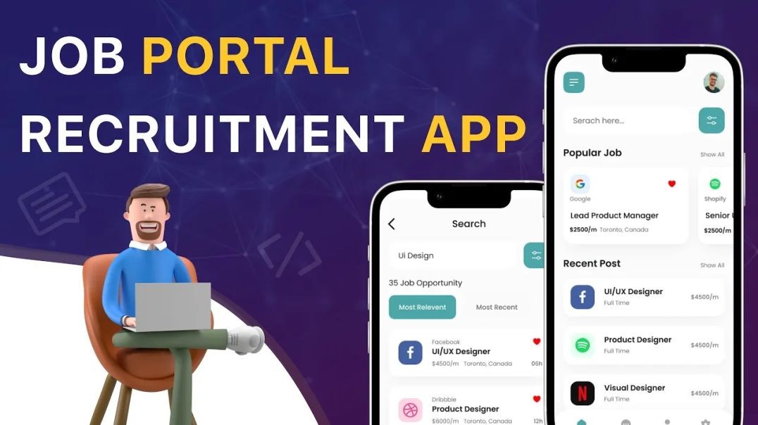 ⁣Job Recruitment App | Job Portal | Job Finder App | Job App | Recruitment App | Placement Agency App