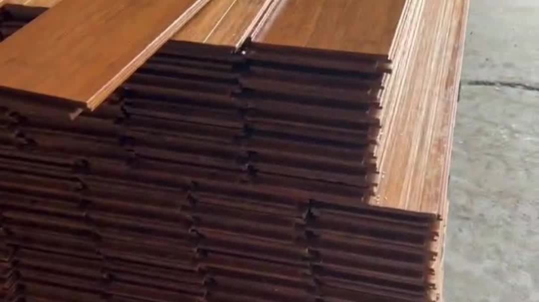 ⁣Bothbest Bamboo Flooring Strand Woven Caramel