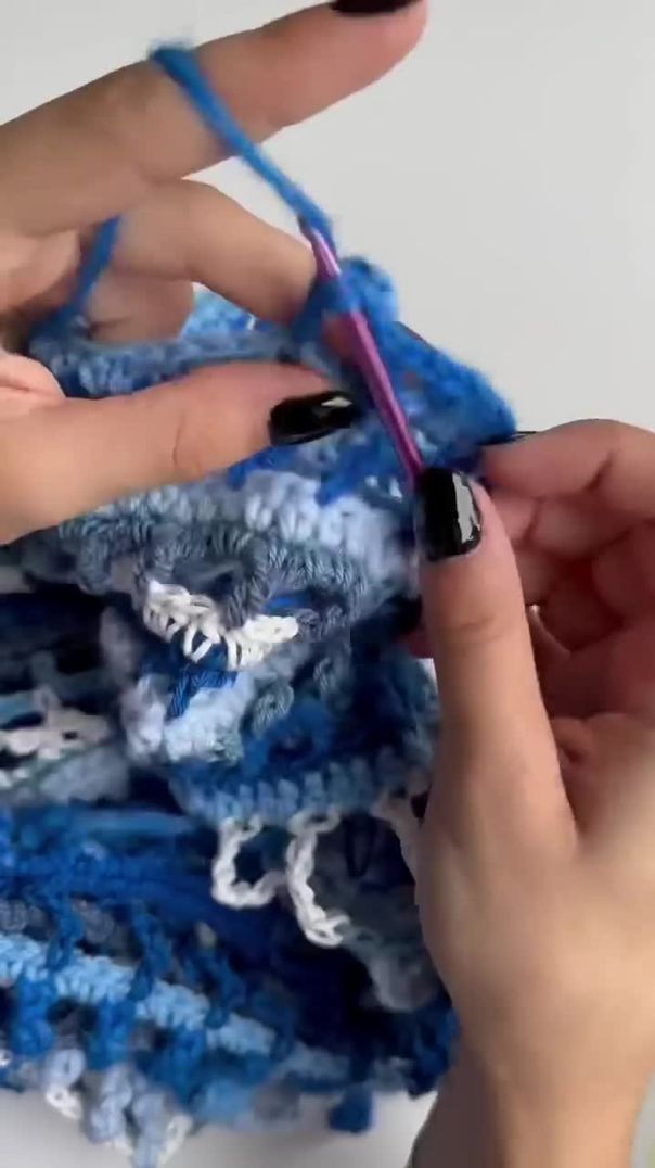 Crochet mesh top 💙 #crochetting #crochet #crochettop