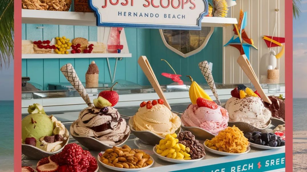 ⁣Just Scoops Where Fresh Ingredients Meet Delicious Ice Cream in Hernando Beach