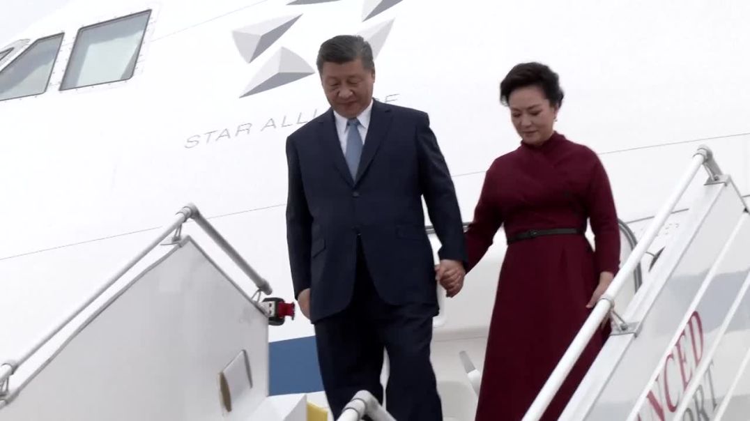 ⁣Chinese President Xi Jinping arrives in France for state visit