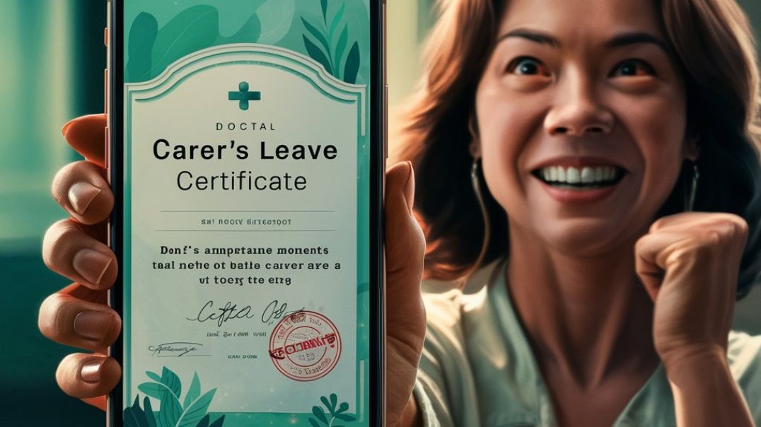 ⁣Don't Miss Important Moments Get a Carer's Leave Certificate Online (Doctors Note)