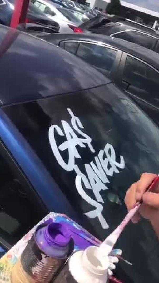 Oddly Satisfying Windshield Painting!