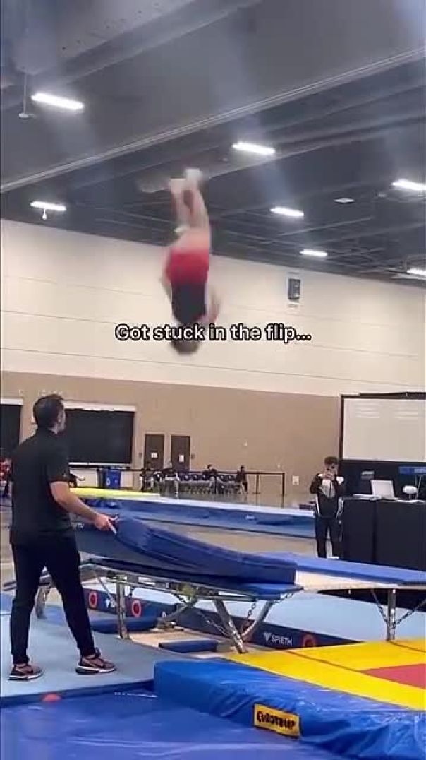 The judges were not buying it😭 #gymnastics #flips #fails #trampoline #acrobatics #olympics #sports