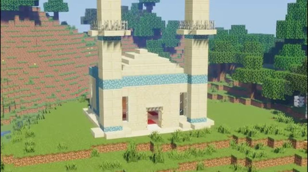 ⁣Mosque construction Minecraft game definitely watch like subscribe