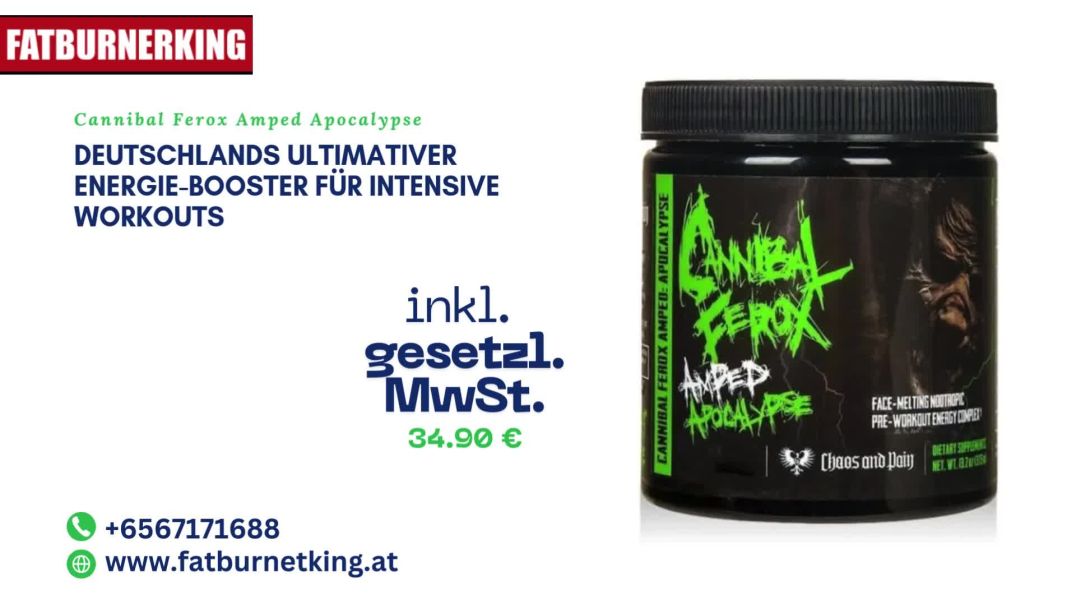 ⁣Cannibal Ferox Amped Apocalypse Deutschlands ultimativer Energie-Booster für intensive Workouts