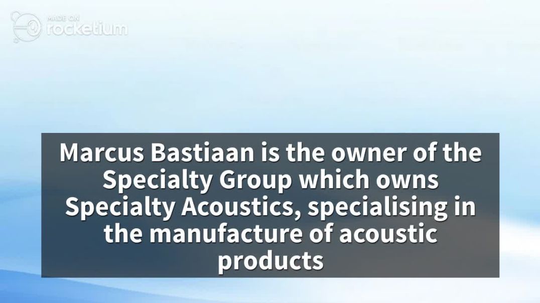 Marcus Bastiaan – Owner of Specialty Acoustics