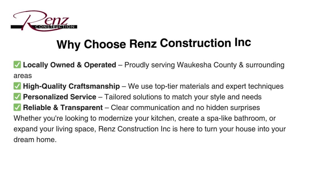 Top Local Remodeling Contractors in Waukesha County | Your Renovation Experts