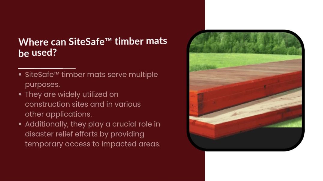 SiteSafe™ Timber Mats| Durable Timber Mats for Sale| Timber Mats for Rent Online