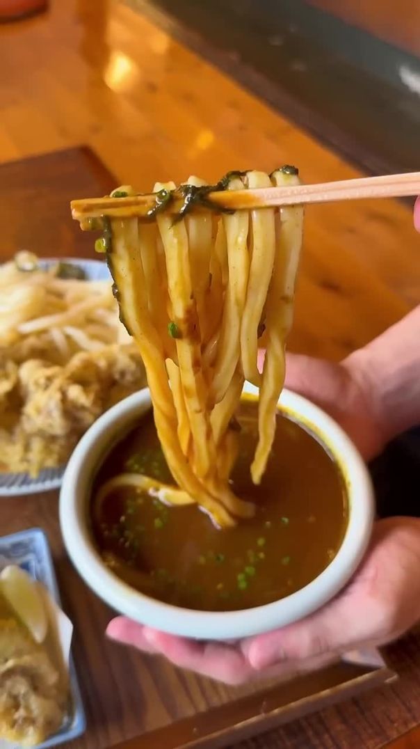 愛知で1番美味しい夏に食べたい天ざるカレーうどん🍜🍛