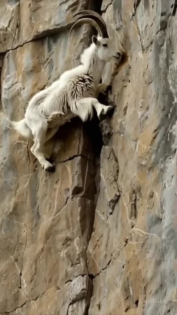 The Fearless Climbing Master Mountain Goat #mountaingoat