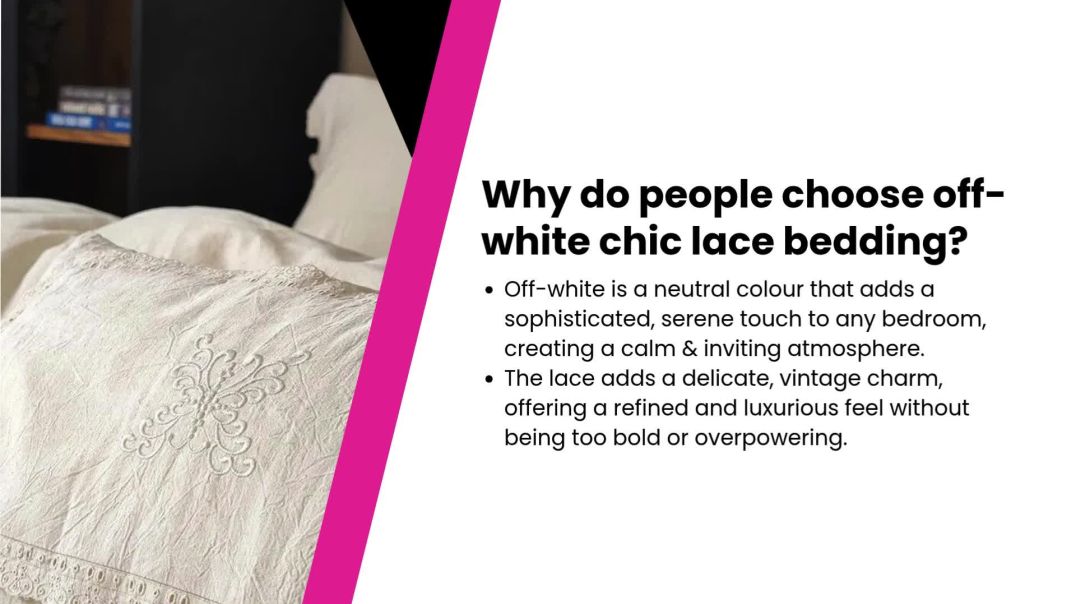 Premium Off-White Chic Lace Bedding Collection| Natural Vintage Bedding Set Collection