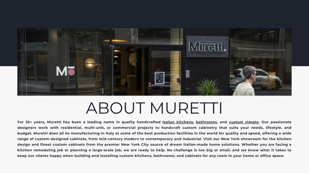 Muretti New York Showroom: Italian Kitchens & Closets