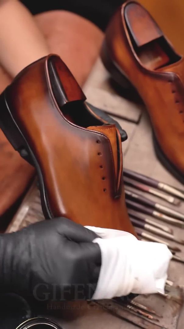 Pain Brown Wholecut Oxford Shoes | Black Leather Sole Elegance by Gifennse 👞🖤