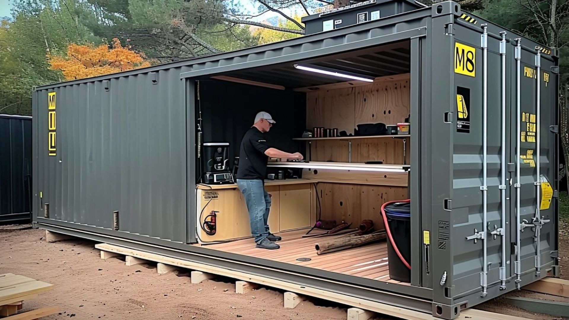 Kiwi Builds Epic DIY Shipping Container Workshop from Scratch | Full Build Journey