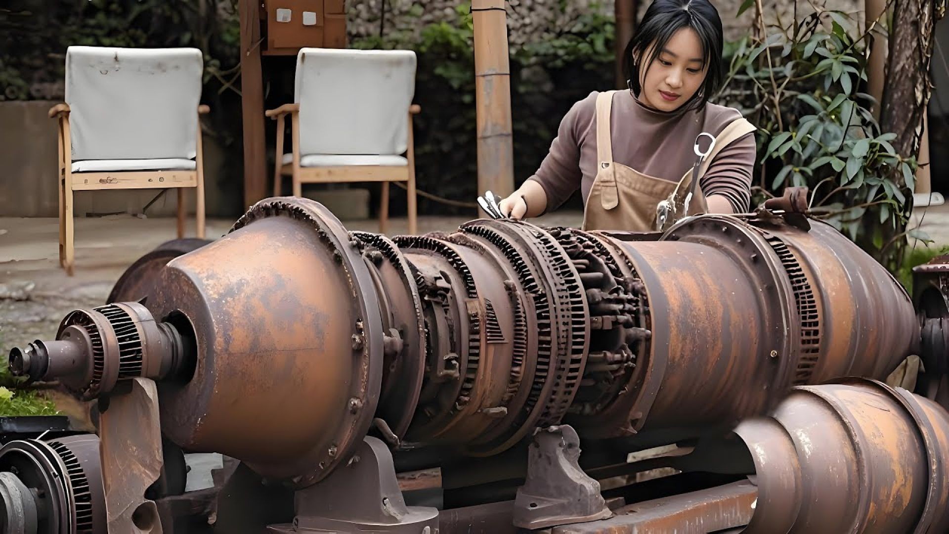 Genius Girl Fixes Massive Construction Blender