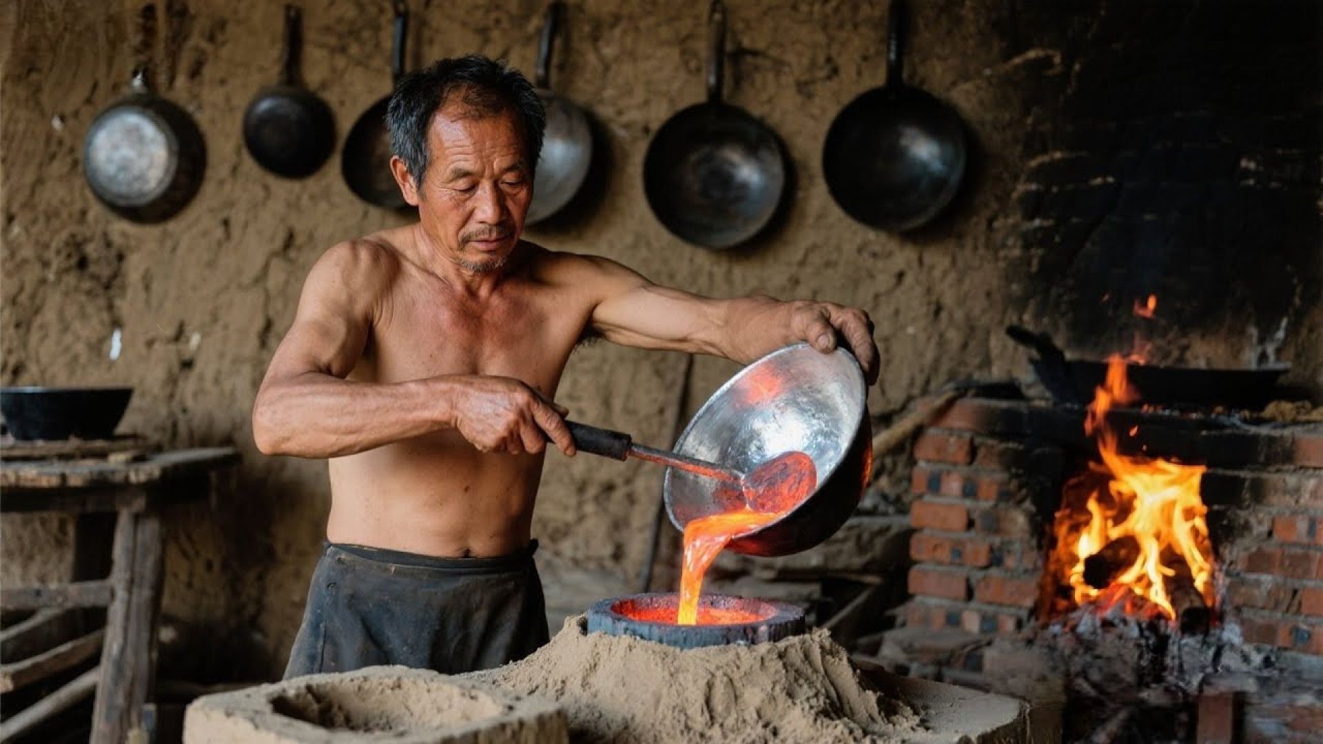 ASMR: China’s Solo Artisan Forging a Skillet Using a Mint, Never-Seen Method