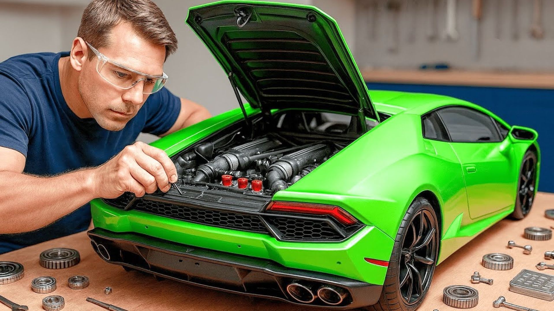 Man Builds $15,000 RC Lamborghini with a Real Engine