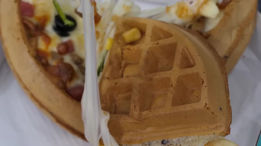 Combination Pizza Waffle – Korean Street Food Favorite