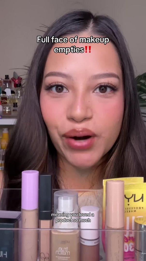 Full Face Using Makeup Empties 💄😱 #nofiltertruth