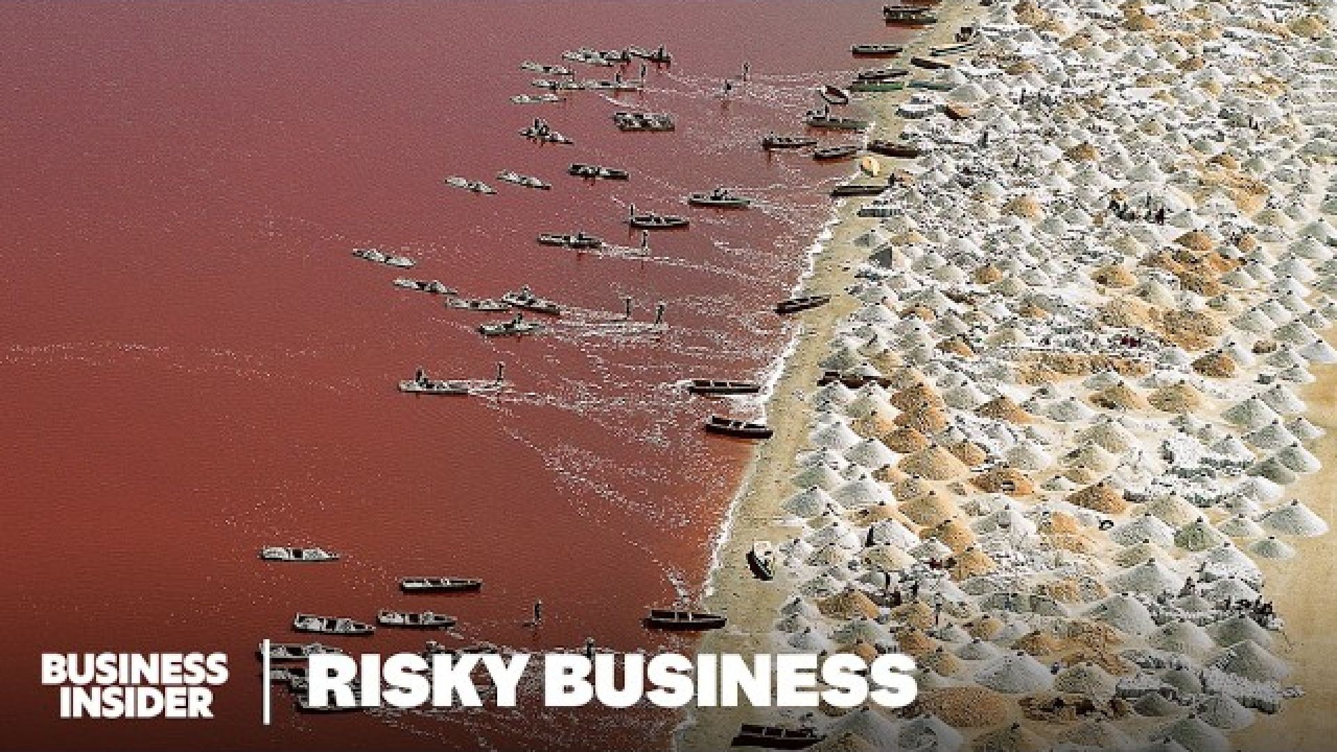 Mining Salt in a Deadly Pink Lake: 60,000 Tons a Year
