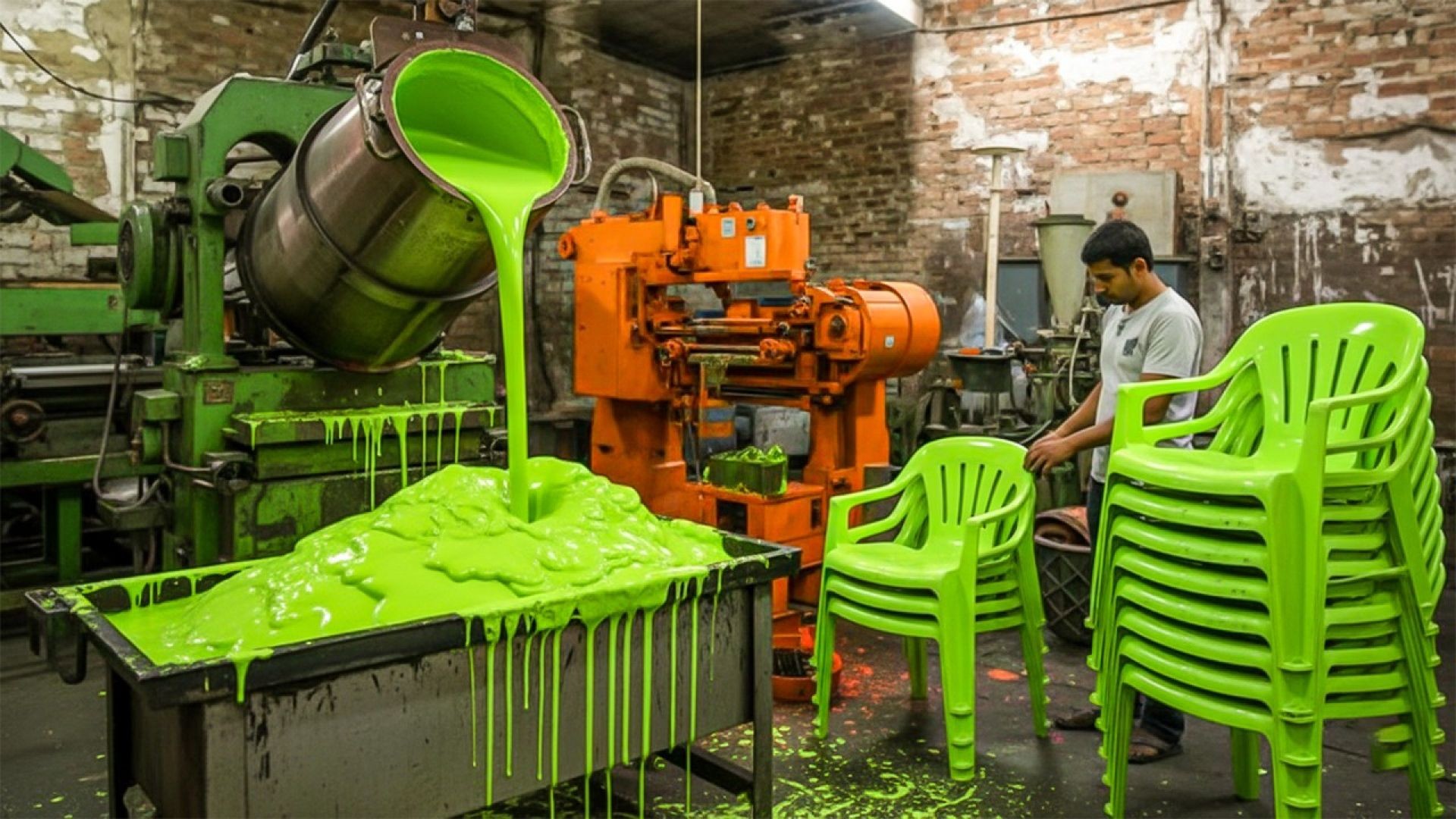 Plastic Chairs Made from Recycled Polythene Bags