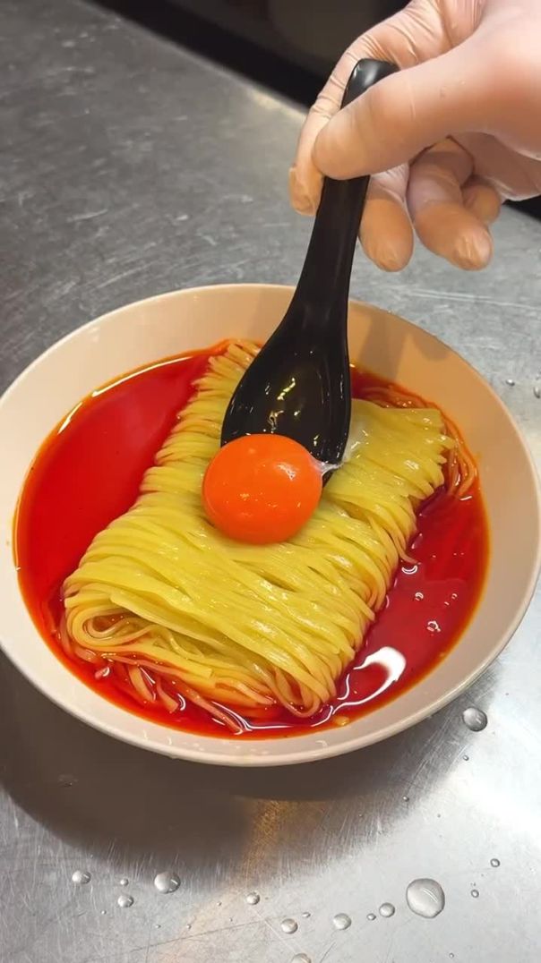 Crimson Delight: Exquisite Tantan Dipping Noodles 🍜