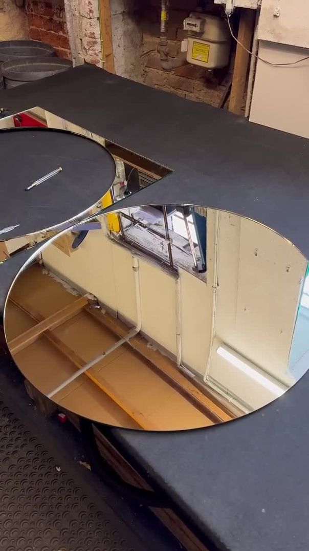 Incredible Round Mirror Cutting Skills ✨