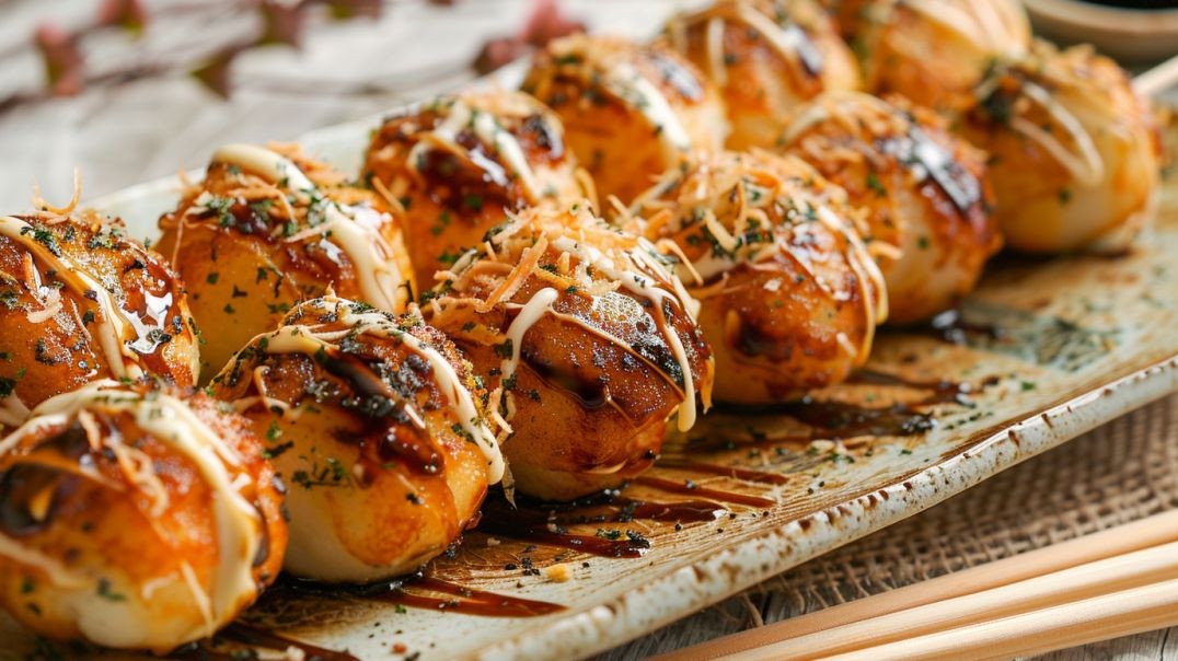 World’s Biggest Takoyaki – Massive Topping Bomb