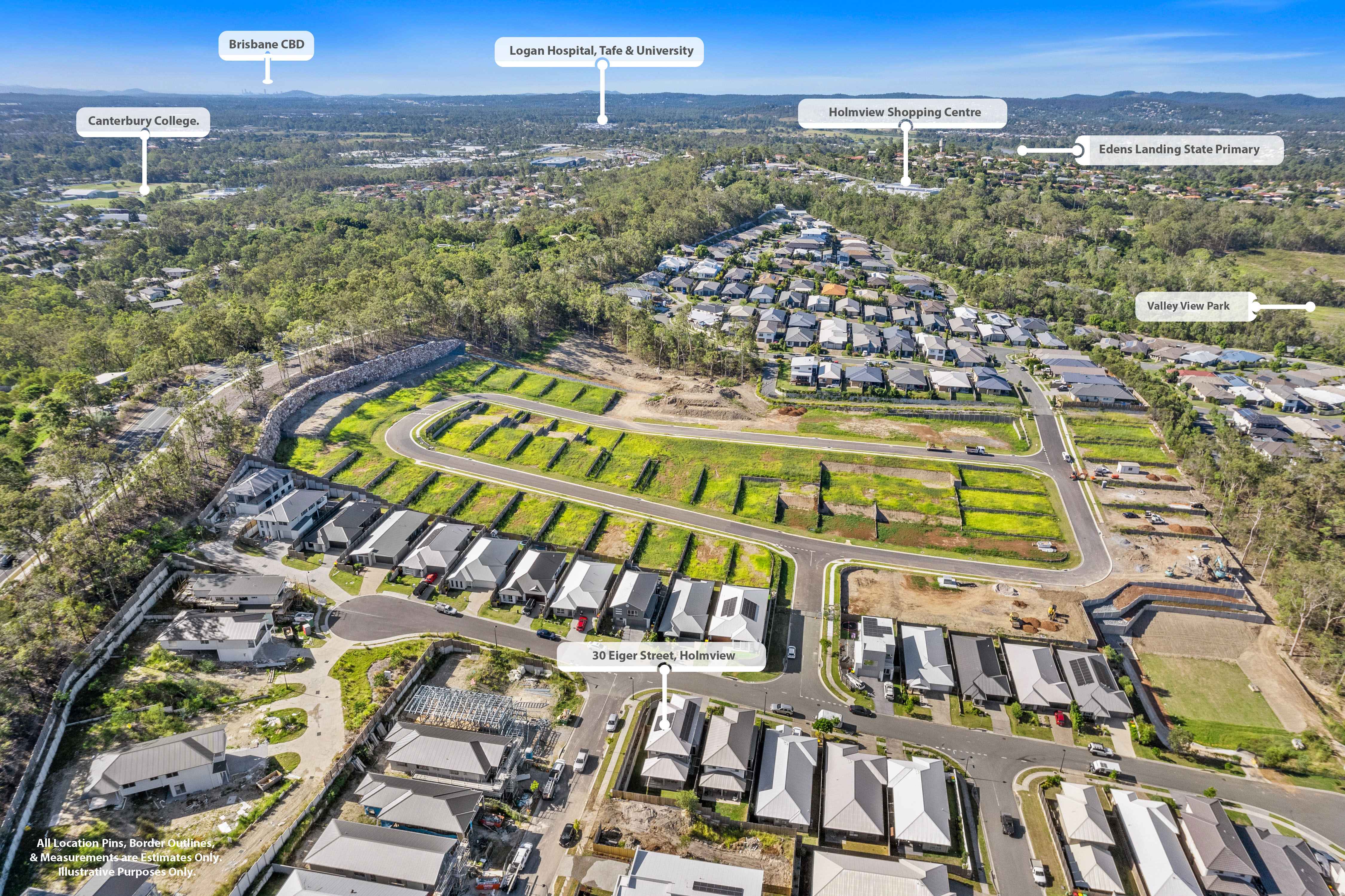 Aerial real estate photography example