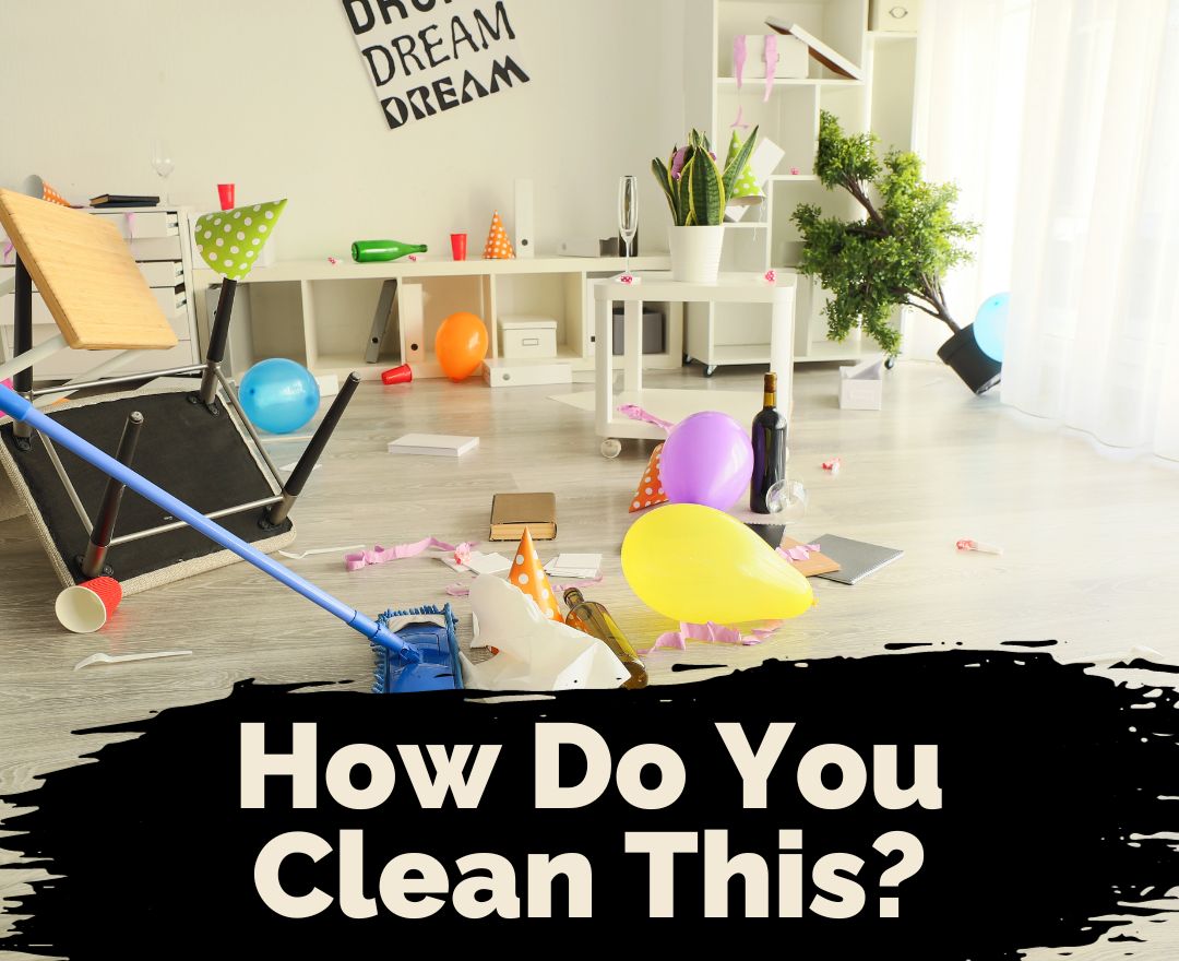 How do you clean a dirty office?