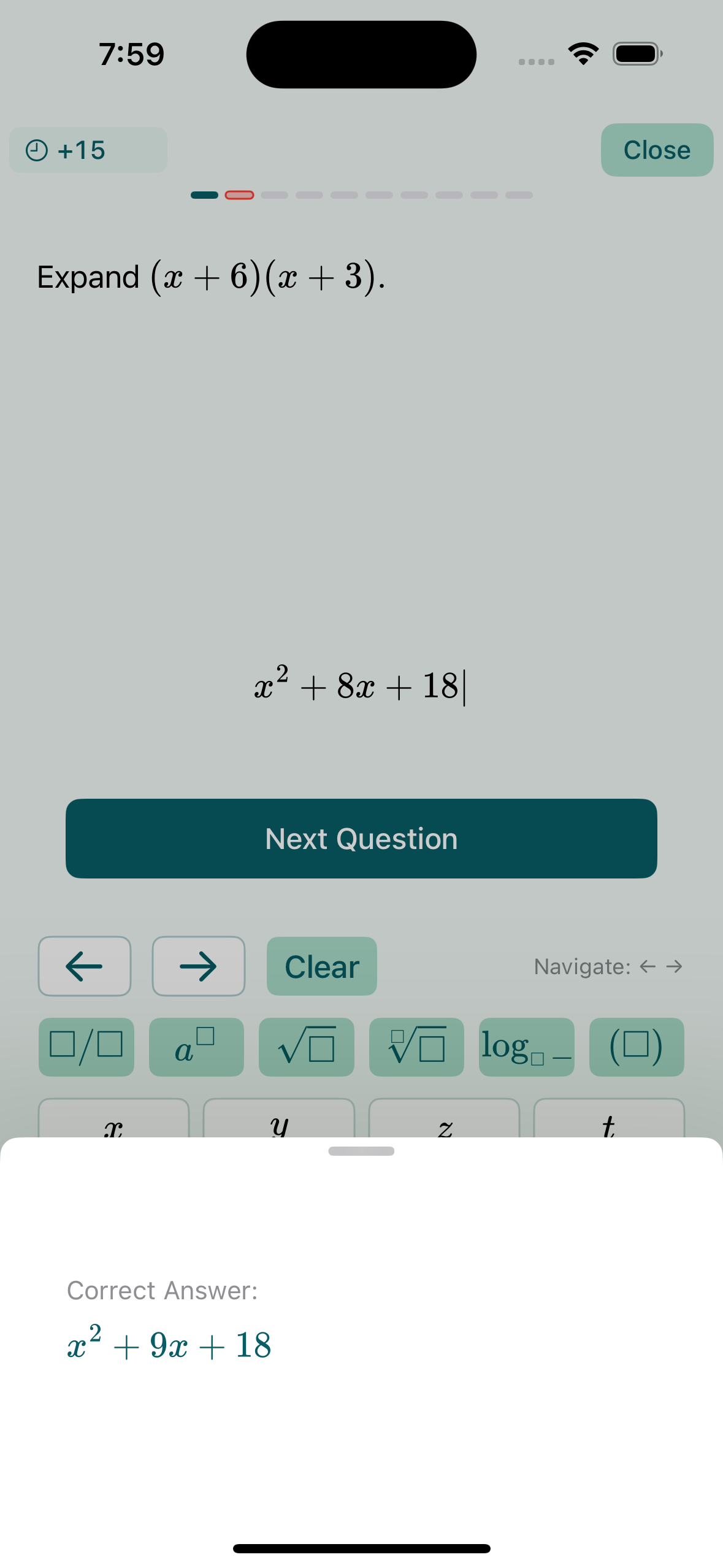 Wrong answer with correction